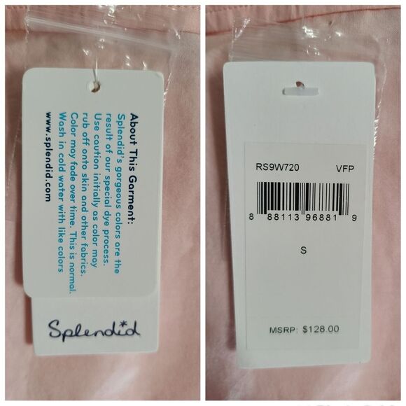 NWT|Splendid Pink Button Down Shirt, SMALL - Picture 9 of 9